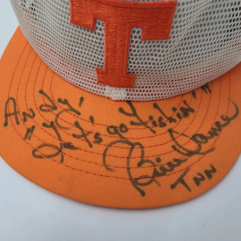 Vtg Tennessee Volunteers Hat Snapback Full Mesh Bill Dance Signed‎ Autographed